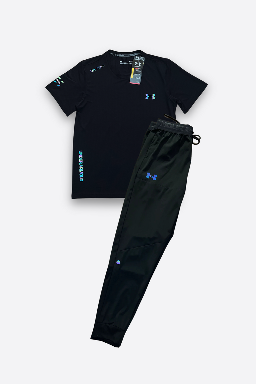 Under Armour TRACKPANTS ESSENTIAL SET  - BLACK