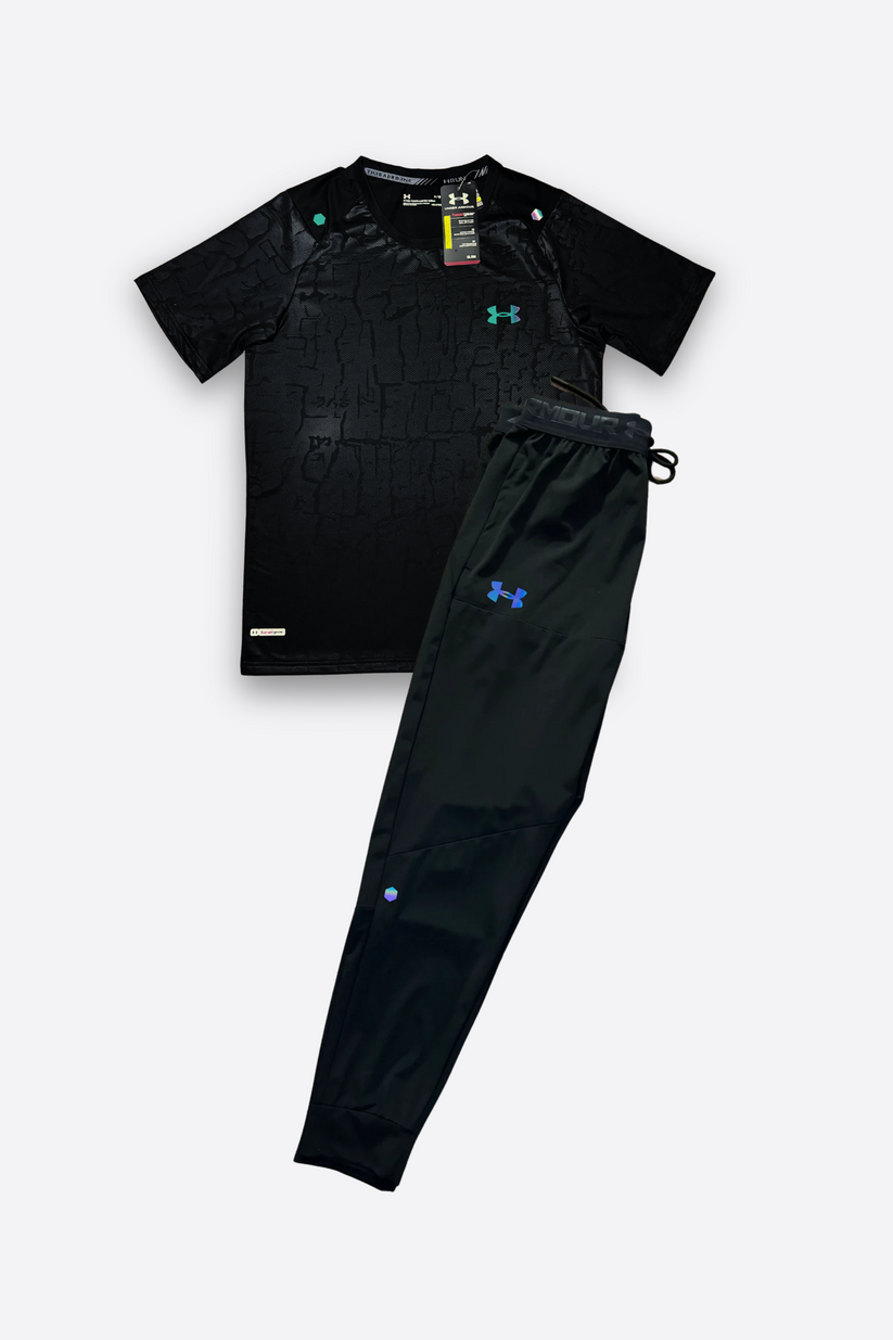 Under Armour TRACKPANTS SEAMLESS SET  - BLACK