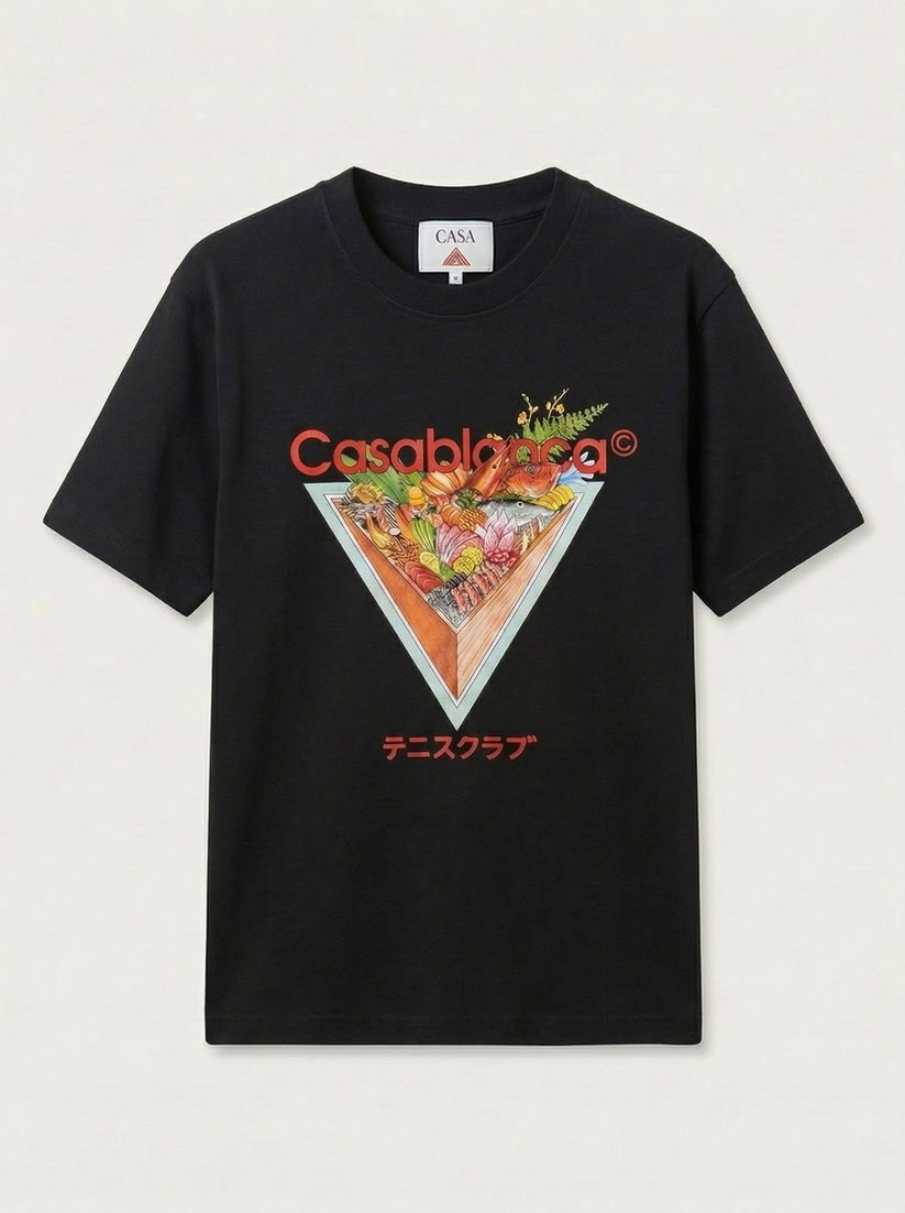 Casablanca Tennis Club Black Orange